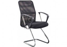 Cadeira-visitante-Best-C200V-encosto-tela-base-skyn-cromada-HS-Móveis